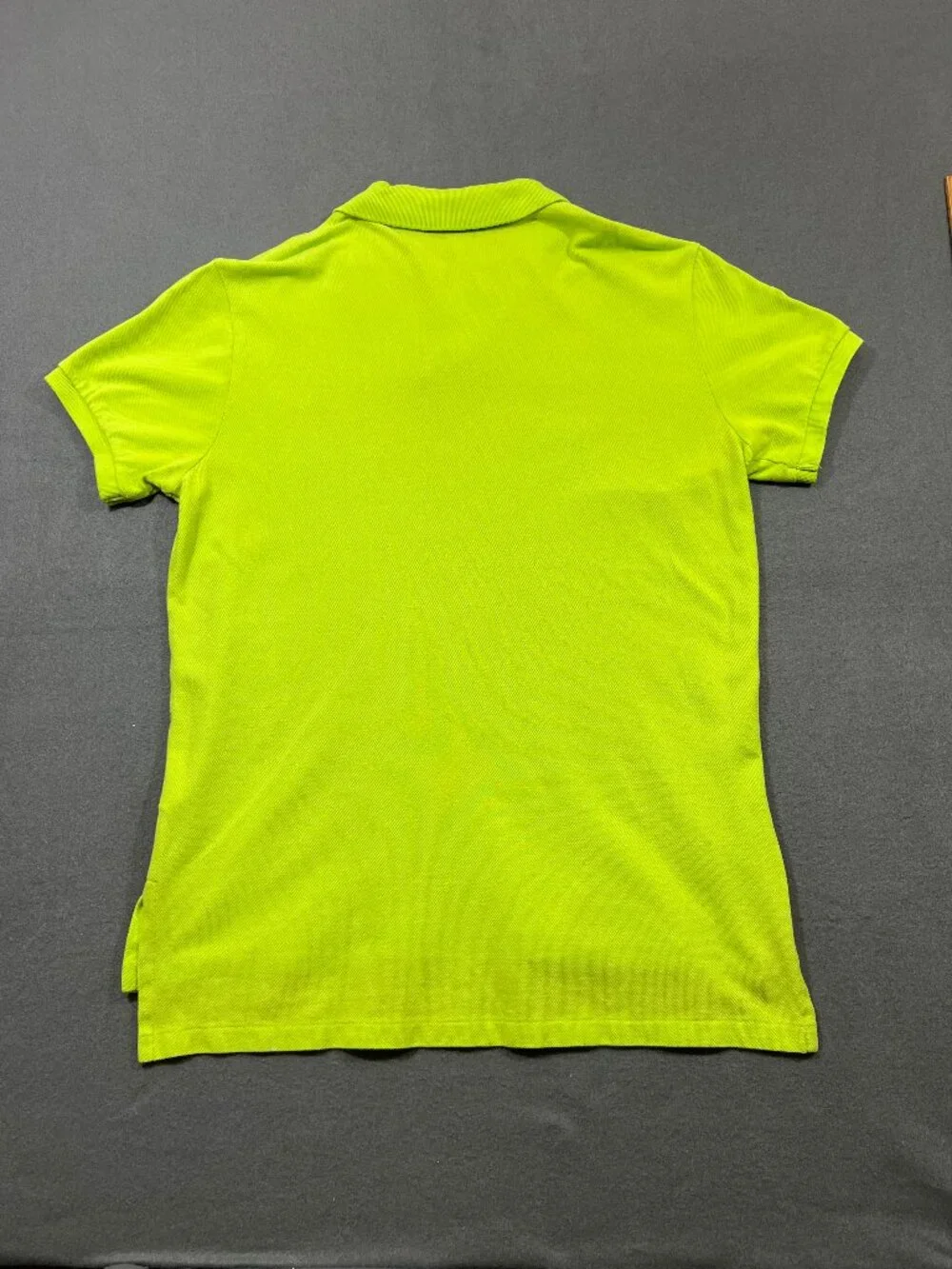 Polo Ralph Lauren Lime Green Pink Pony Custom Fit Pique Polo Shirt Medium